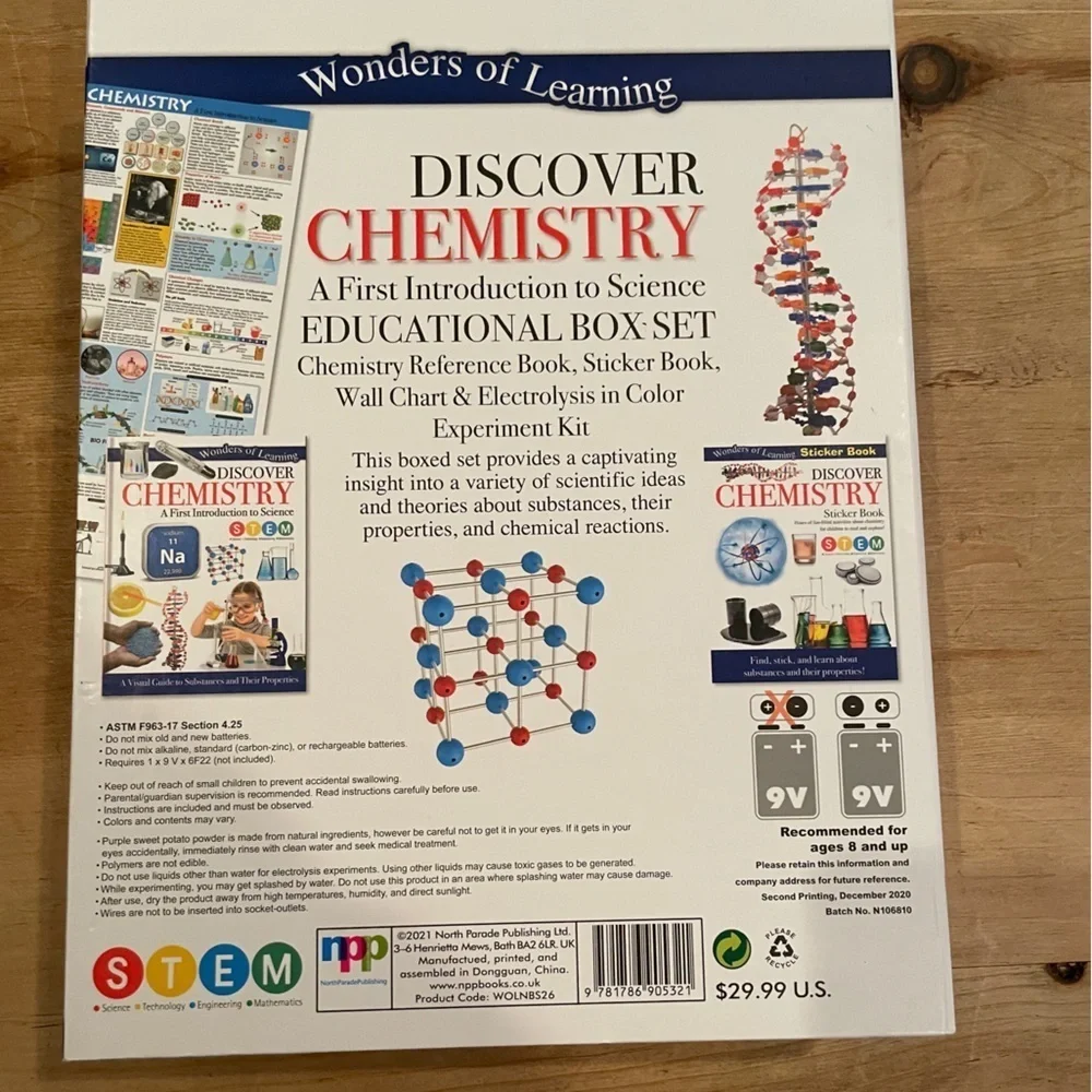 NWT STEM Wonders of Learning Discover Chemistry Kit ages 8 up Science